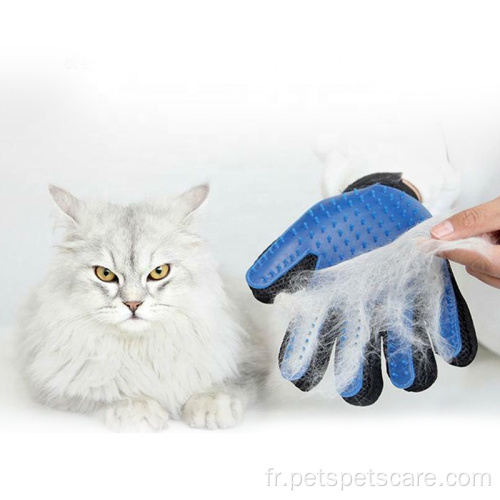 Nettoyage pour animaux de compagnie en silicone personnalisé et gant de toilettage pour animaux